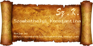 Szombathelyi Konstantina névjegykártya